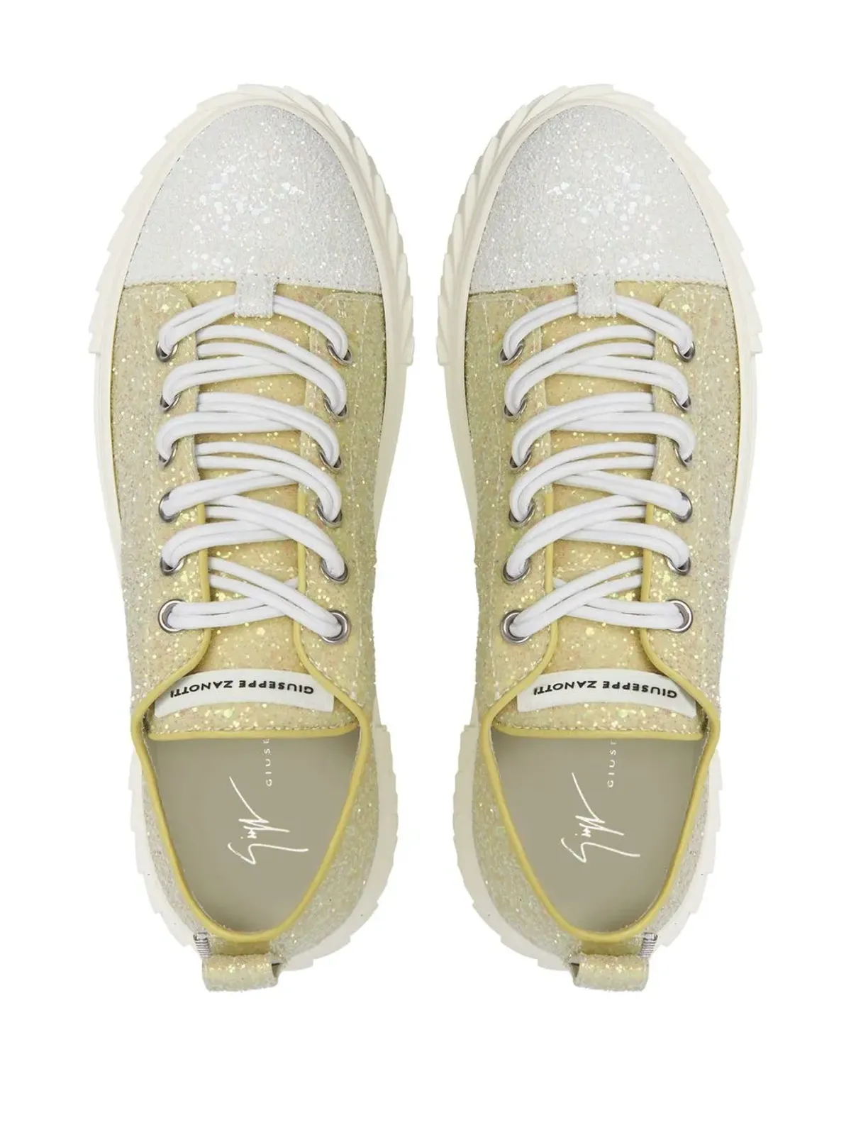 Giuseppe Zanotti ブラバー グリッター スニーカー - 画像4