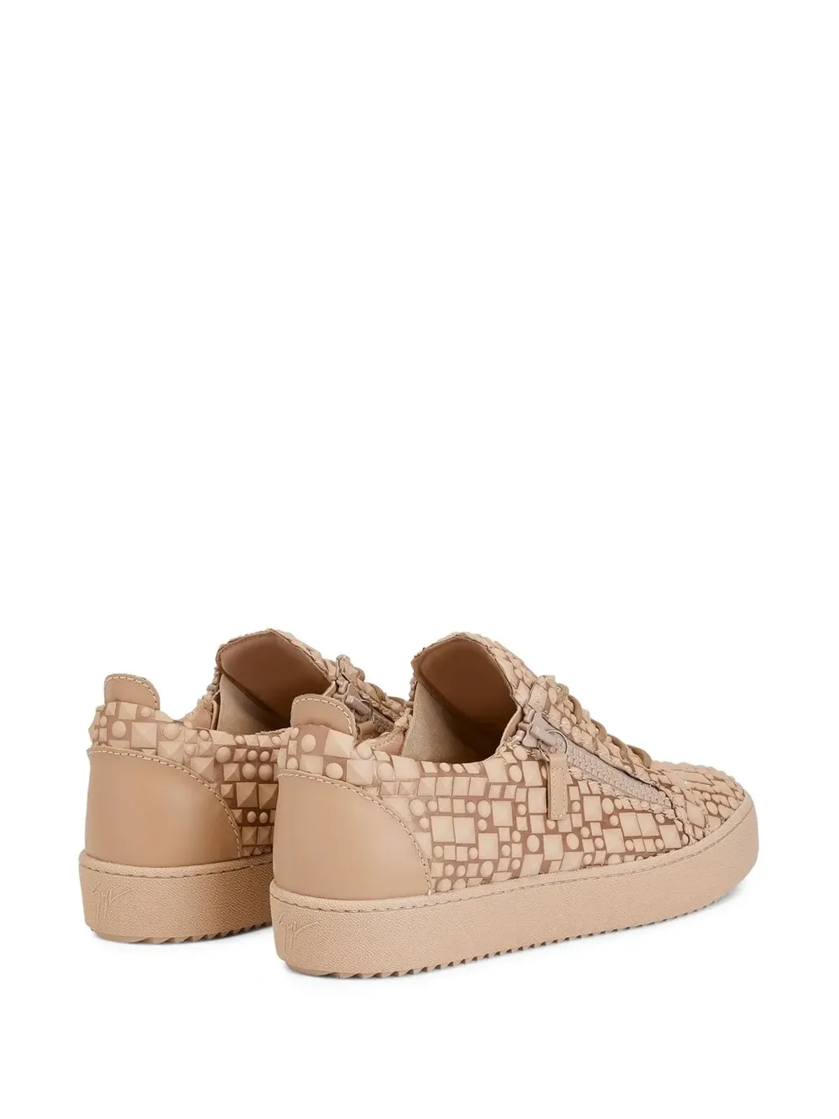 Giuseppe Zanotti フランキー 3Dディテール ダブルジップ ロー・トップスニーカー - 画像3