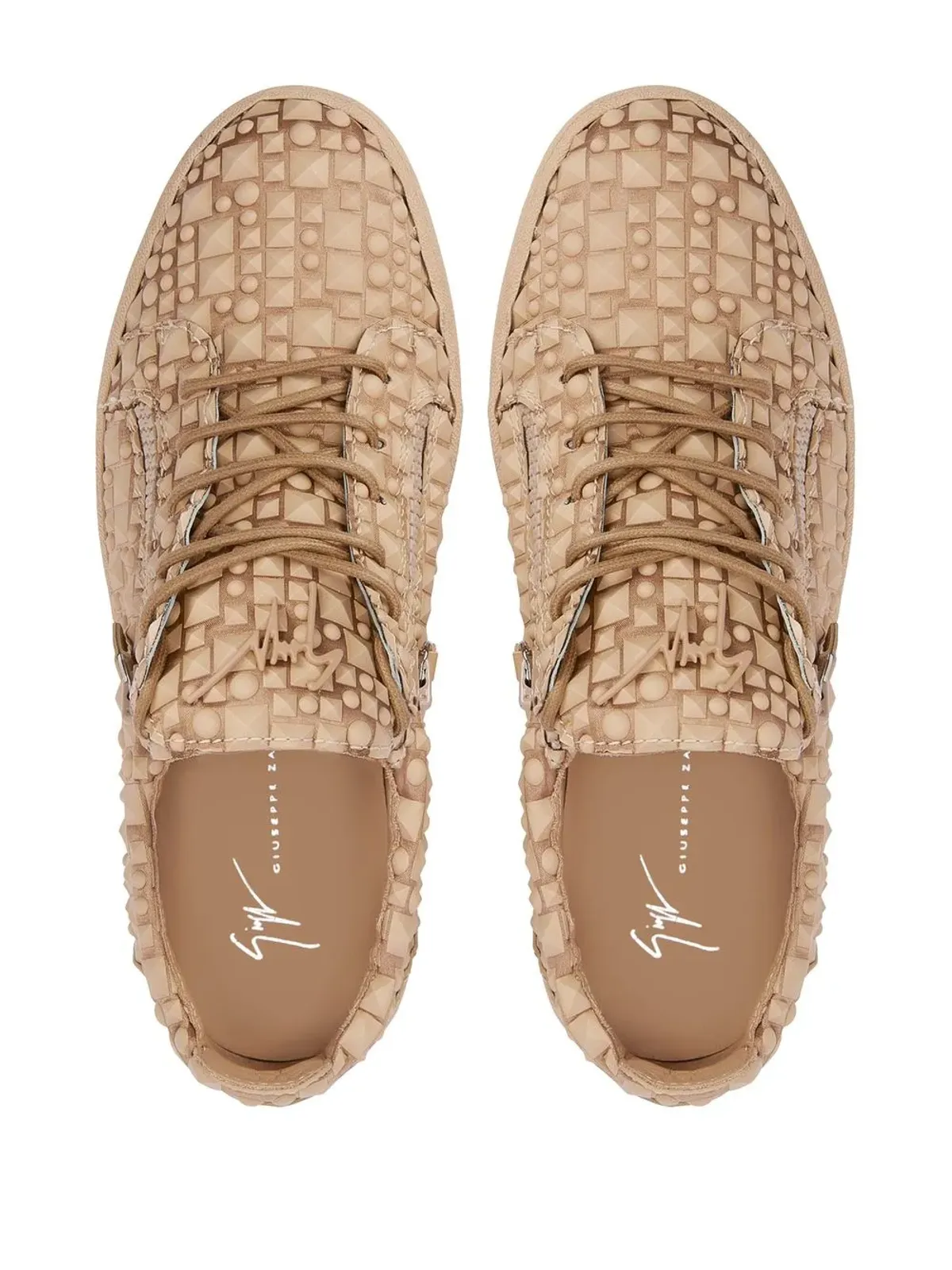 Giuseppe Zanotti フランキー 3Dディテール ダブルジップ ロー・トップスニーカー - 画像4