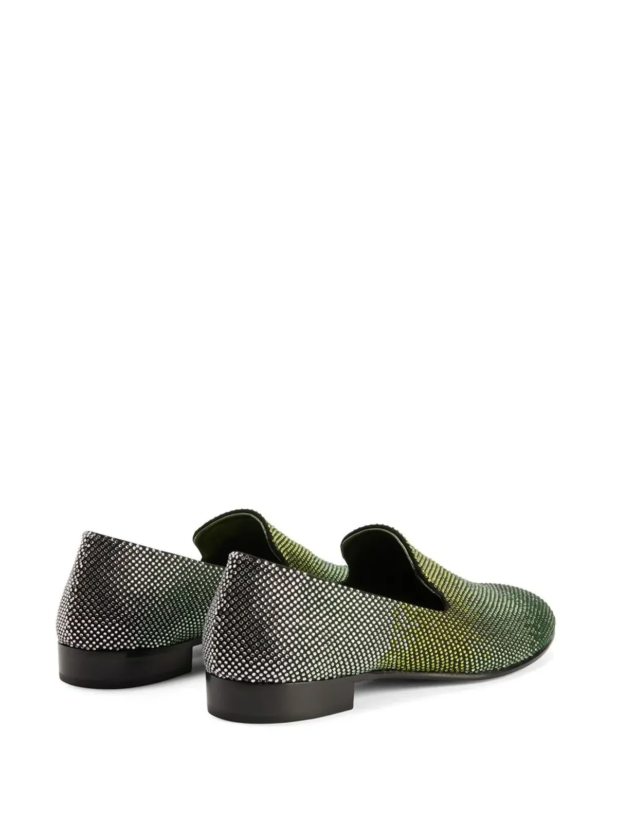 Giuseppe Zanotti ルイス・スパークル ラインストーン ローファー（グリーン） - 画像3
