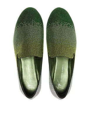 Giuseppe Zanotti ルイス・スパークル ラインストーン ローファー（グリーン） - サムネイル4