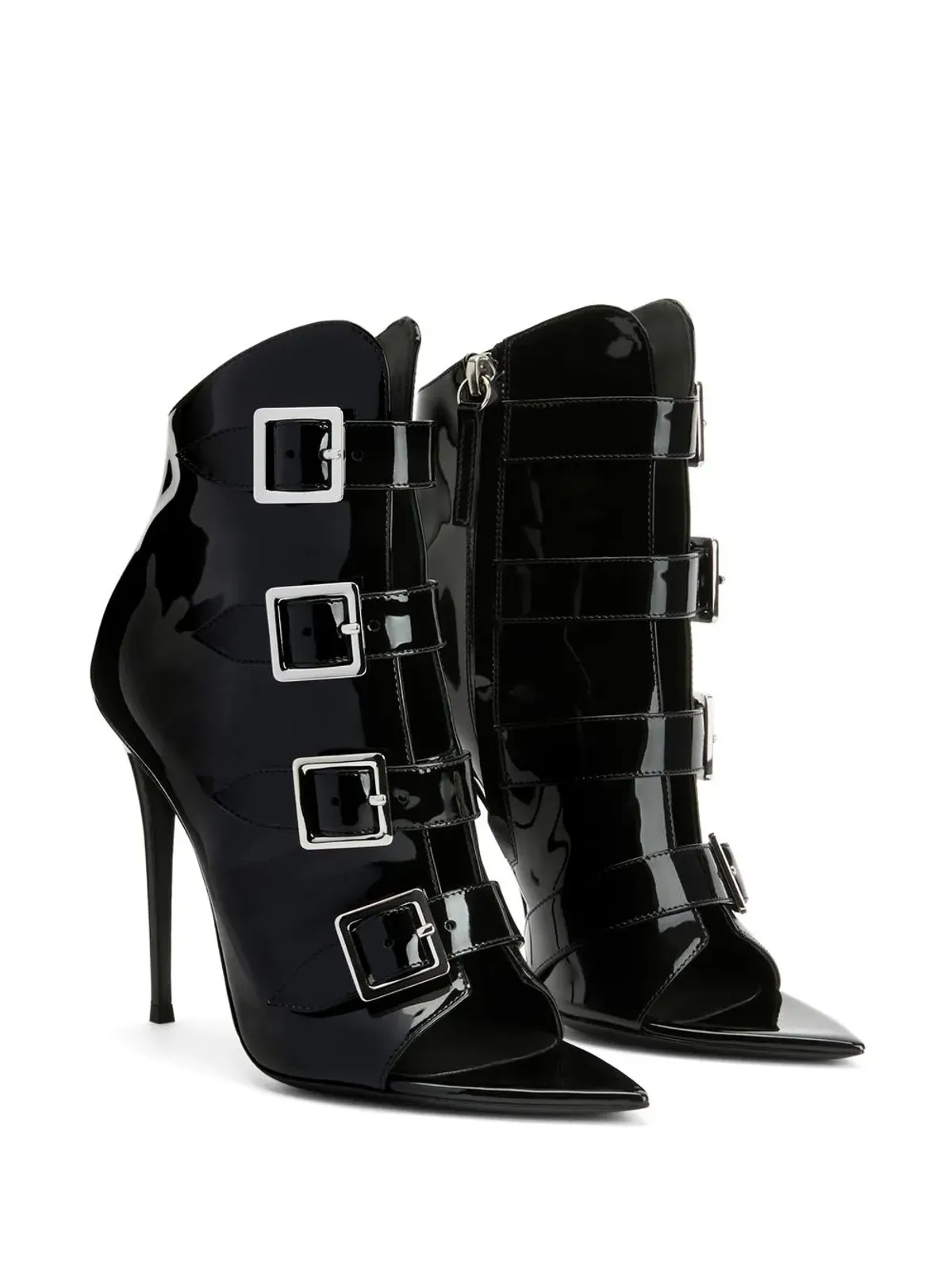 Giuseppe Zanotti インティリゴ バックル 105mm ブーツ ブラック - 画像2