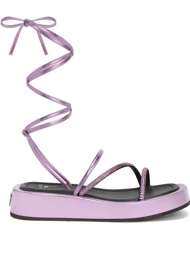 Giuseppe Zanotti Giuseppe Zanotti Melburne Laces サンダル ピンクの商品画像