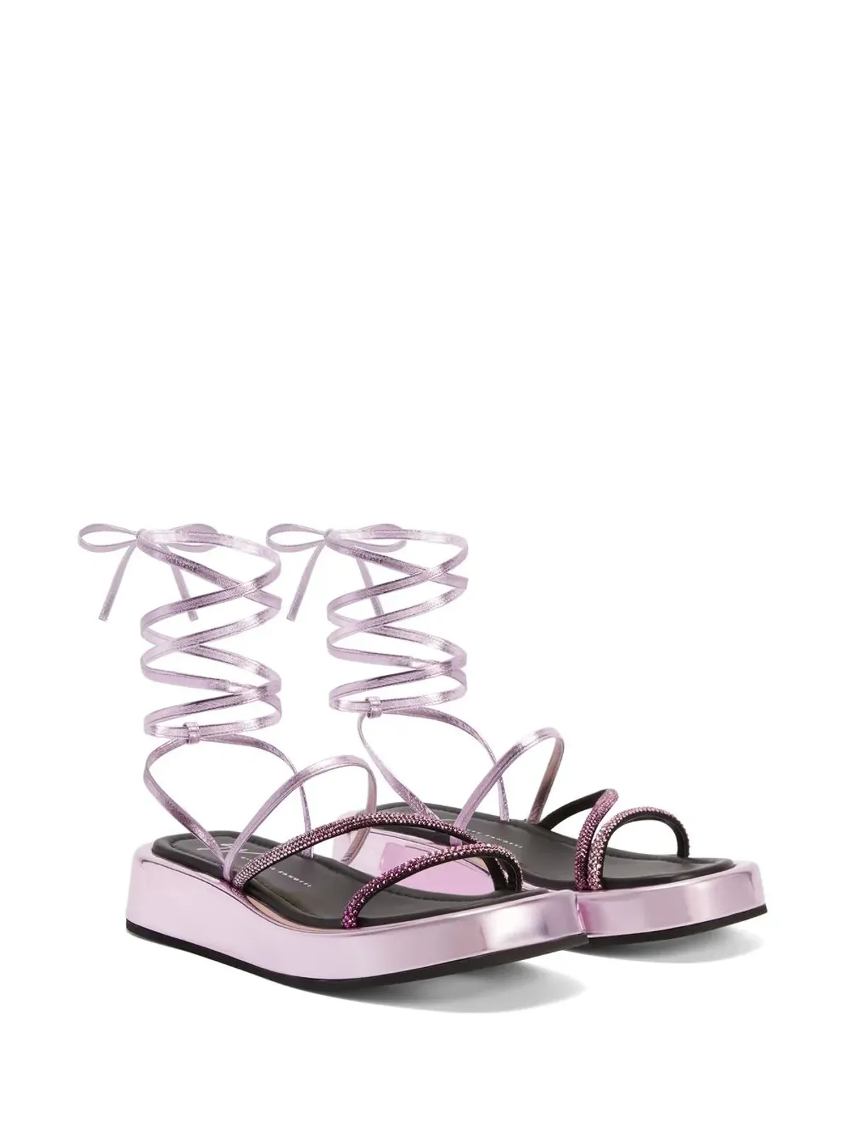 Giuseppe Zanotti Melburne Laces サンダル ピンク - 画像2