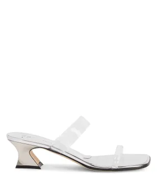 Giuseppe Zanotti 透明ミッドブロックサンダル - シルバー - サムネイル1