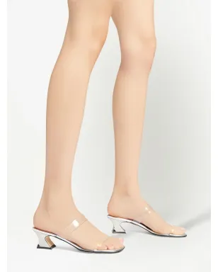 Giuseppe Zanotti 透明ミッドブロックサンダル - シルバー - サムネイル5