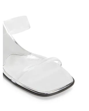 Giuseppe Zanotti 透明ミッドブロックサンダル - シルバー - サムネイル4