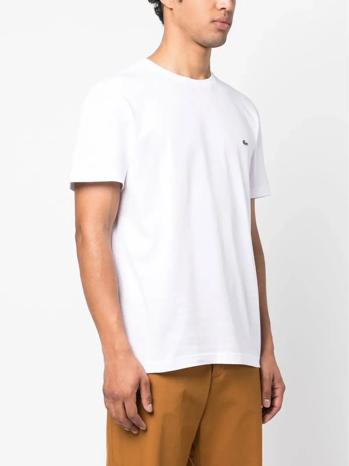 Lacoste ロゴパッチ コットン Tシャツ - 画像3