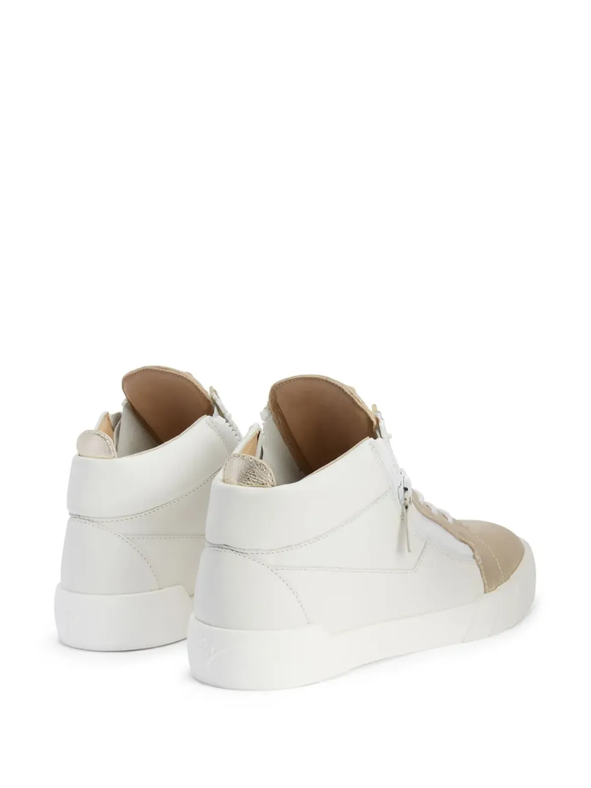 Giuseppe Zanotti ハイトップ レザー ジップアップ スニーカー - White - 画像3