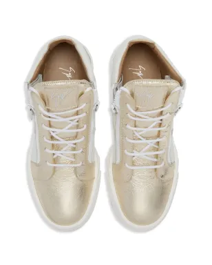 Giuseppe Zanotti ハイトップ レザー ジップアップ スニーカー - White - サムネイル4