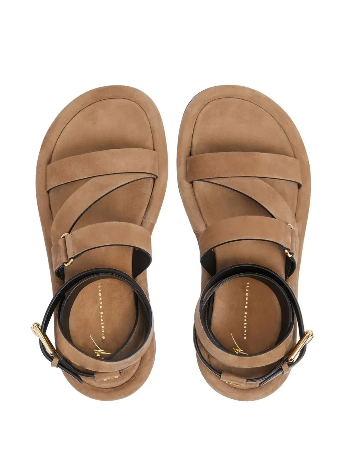 Giuseppe Zanotti アイモン ラップアラウンド スエード サンダル - ブラウン - 画像4