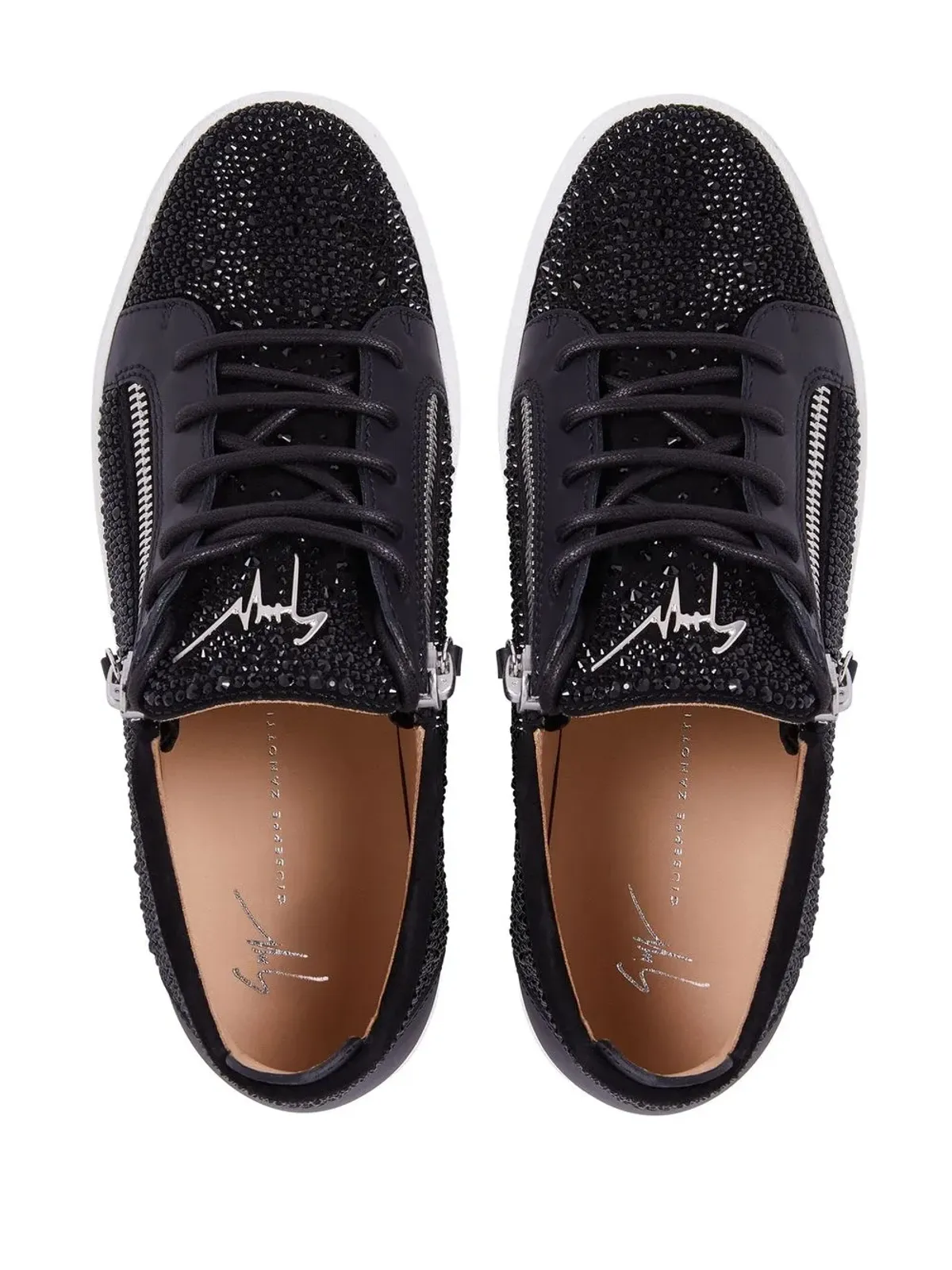 Giuseppe Zanotti フランキー ラインストーン スニーカー - 画像4
