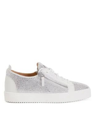 Giuseppe Zanotti ラインストーン ロー・トップスニーカー - White - サムネイル1
