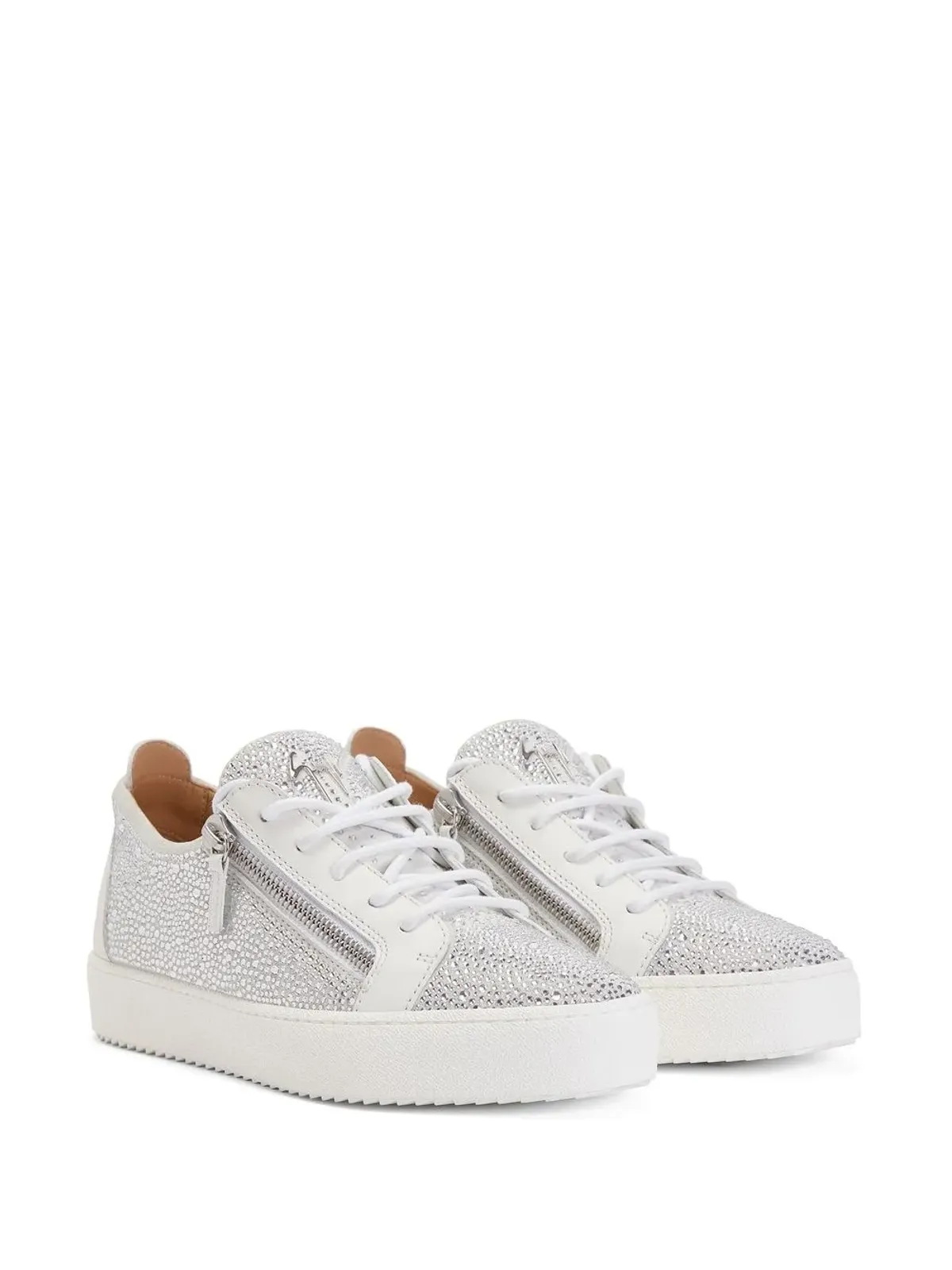 Giuseppe Zanotti ラインストーン ロー・トップスニーカー - White - 画像2
