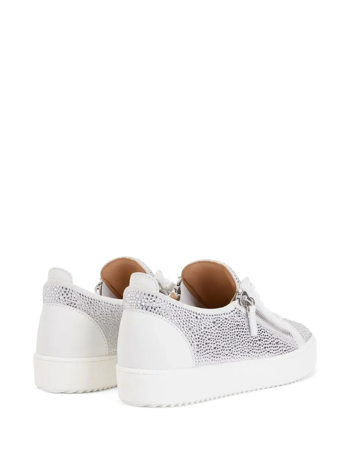 Giuseppe Zanotti ラインストーン ロー・トップスニーカー - White - 画像3