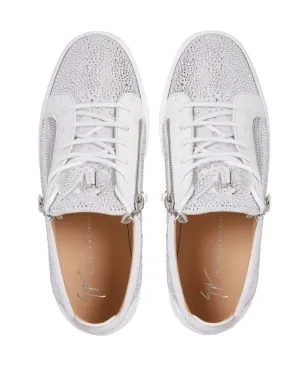 Giuseppe Zanotti ラインストーン ロー・トップスニーカー - White - サムネイル4