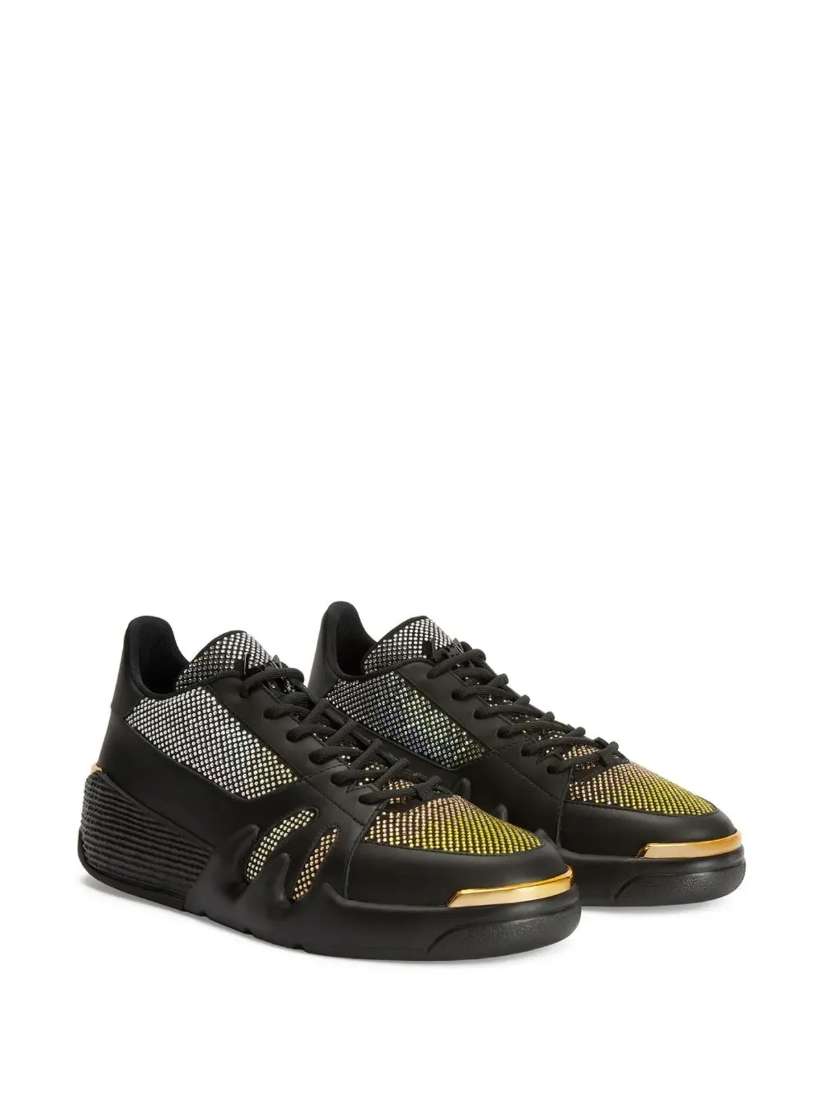 Giuseppe Zanotti ロー・トップスニーカー（ラインストーン付き／ブラック） - 画像2
