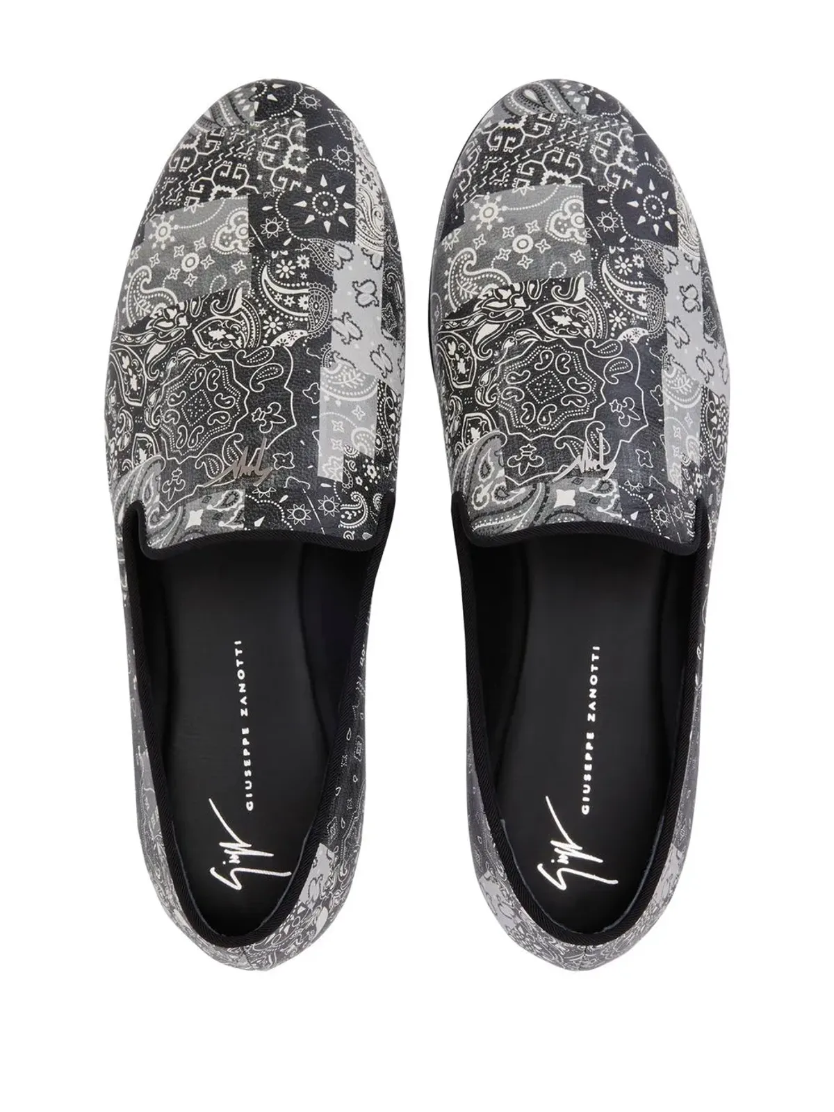 Giuseppe Zanotti ジプシー・ルイス バンダナ柄ローファー - 画像4
