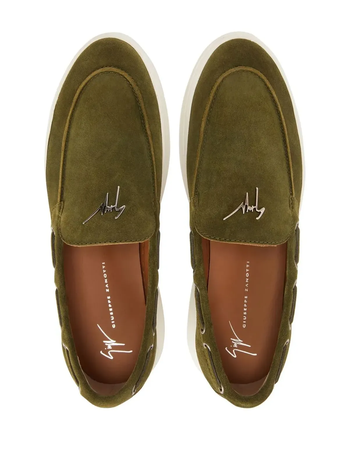 Giuseppe Zanotti Conley スエード ダービーシューズ - 画像4