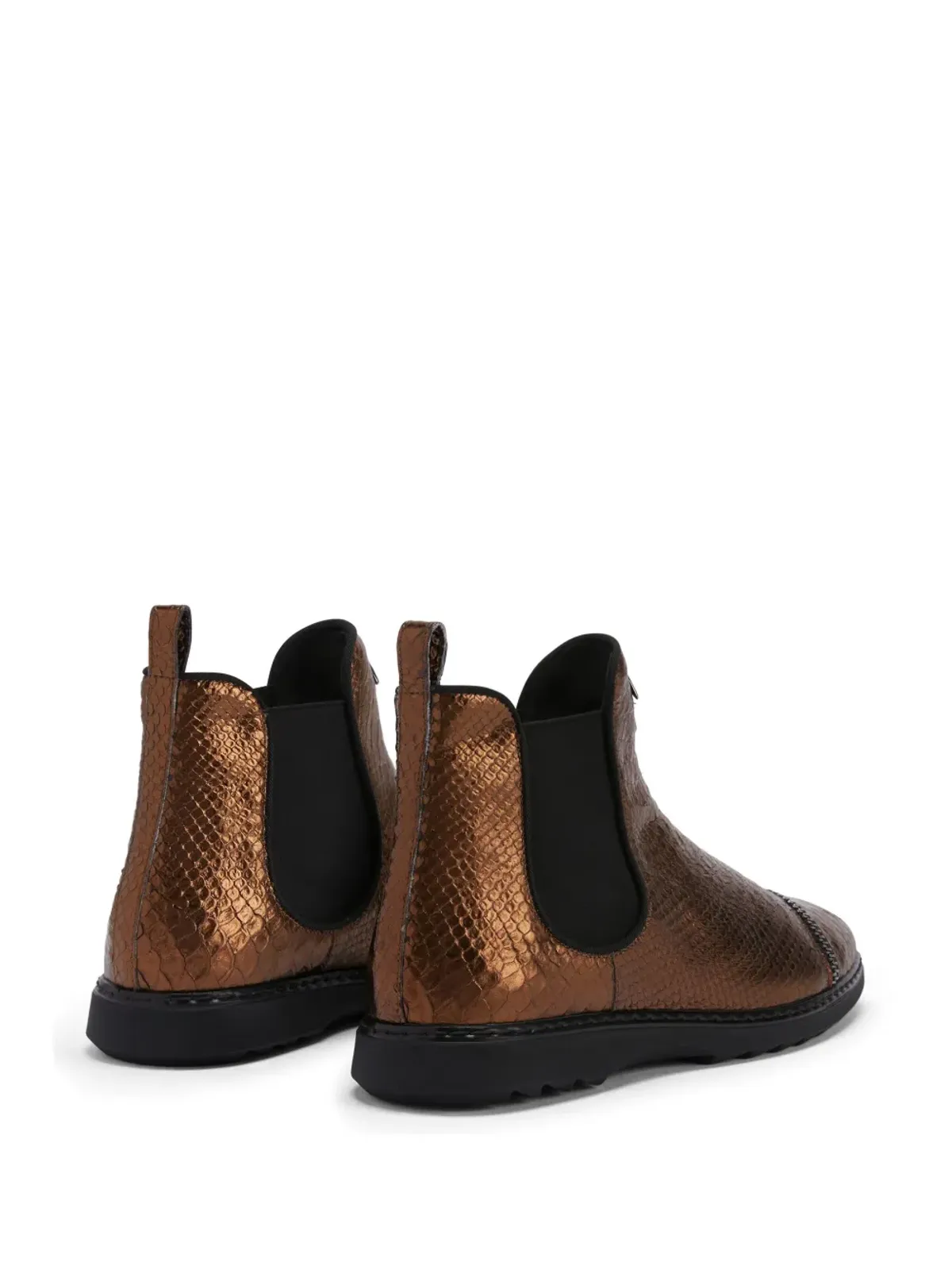 Giuseppe Zanotti エンボスド・クロコダイルレザー アンクルブーツ - 画像3