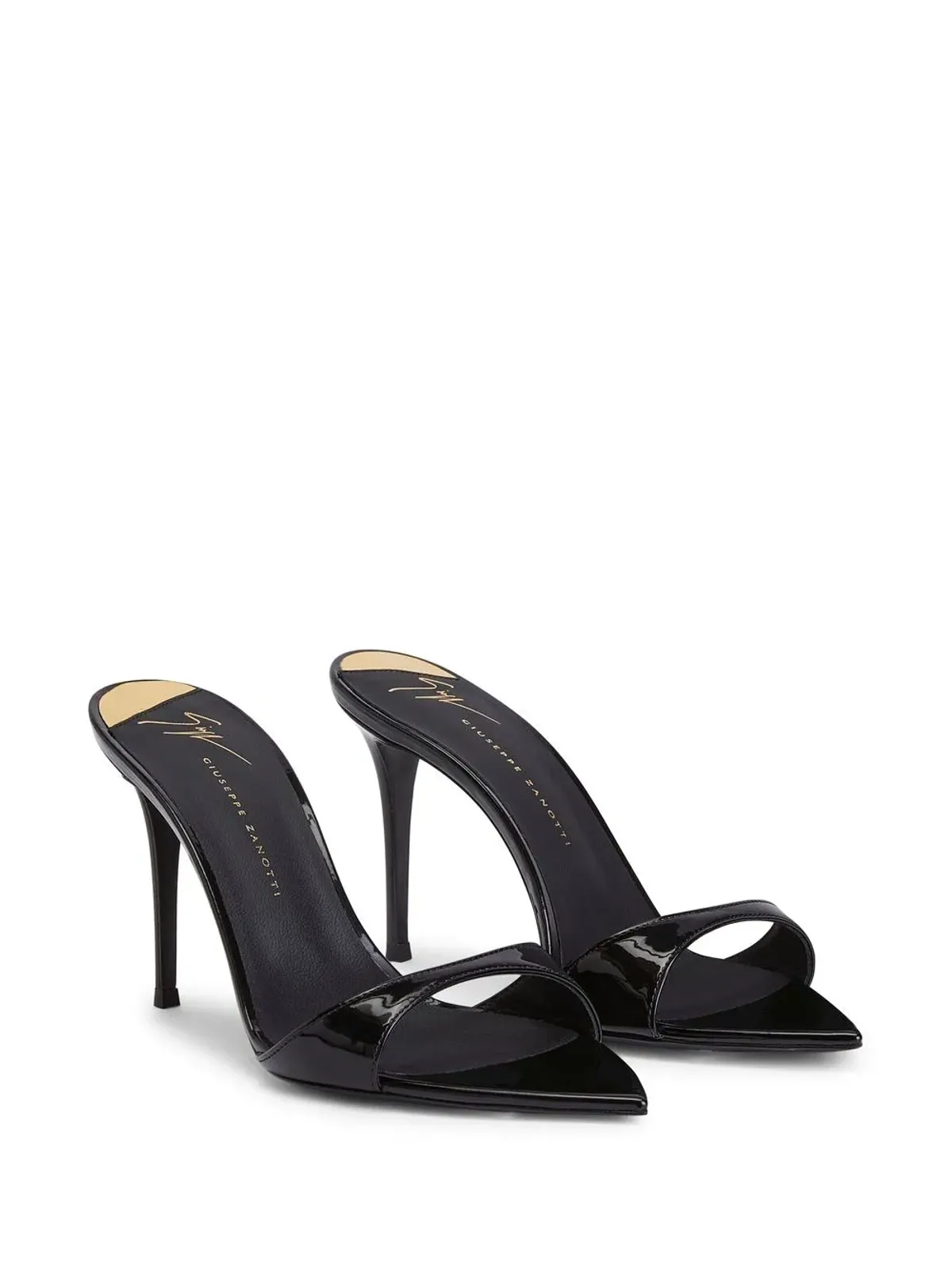 Giuseppe Zanotti Intriigo patent sandals - Black - 画像2