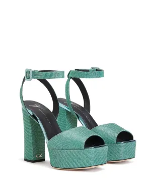 Giuseppe Zanotti グリッター ブロックヒール プラットフォーム サンダル - サムネイル2