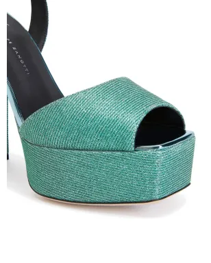 Giuseppe Zanotti グリッター ブロックヒール プラットフォーム サンダル - サムネイル4
