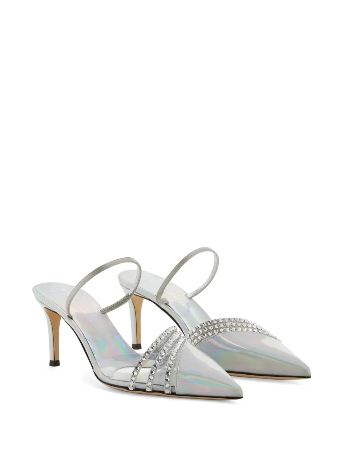 Giuseppe Zanotti Claralieミュール - シルバー - 画像2