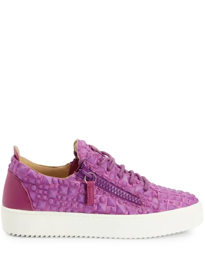 Giuseppe Zanotti Giuseppe Zanotti 3Dディテール ローカットスニーカー パープルの商品画像