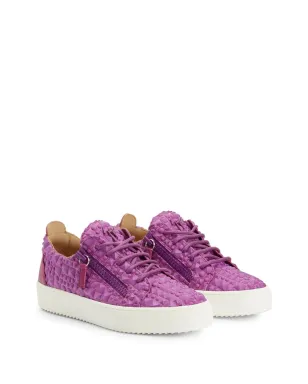 Giuseppe Zanotti 3Dディテール ローカットスニーカー パープル - サムネイル2
