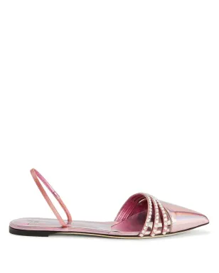 Giuseppe Zanotti Claralie ラインストーン装飾フラットパンプス - ピンク - サムネイル1