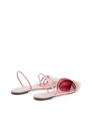 Giuseppe Zanotti Claralie ラインストーン装飾フラットパンプス - ピンク - サムネイル3