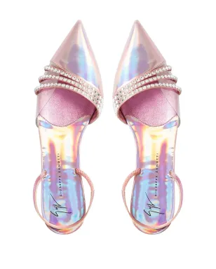 Giuseppe Zanotti Claralie ラインストーン装飾フラットパンプス - ピンク - サムネイル4