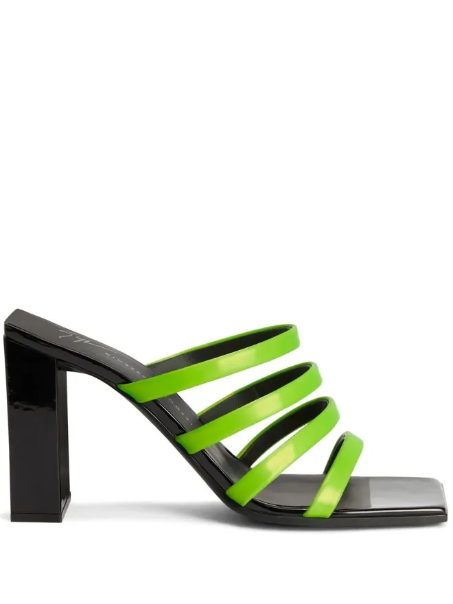 Giuseppe Zanotti Giuseppe Zanotti 85mmブロックヒールストラップサンダル - グリーンの商品画像