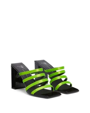 Giuseppe Zanotti 85mmブロックヒールストラップサンダル - グリーン - サムネイル2