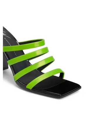 Giuseppe Zanotti 85mmブロックヒールストラップサンダル - グリーン - サムネイル4
