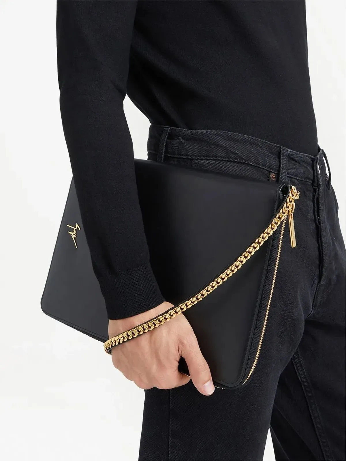 Giuseppe Zanotti Aymeric チェーンストラップ タブレットケース - Black - 画像2
