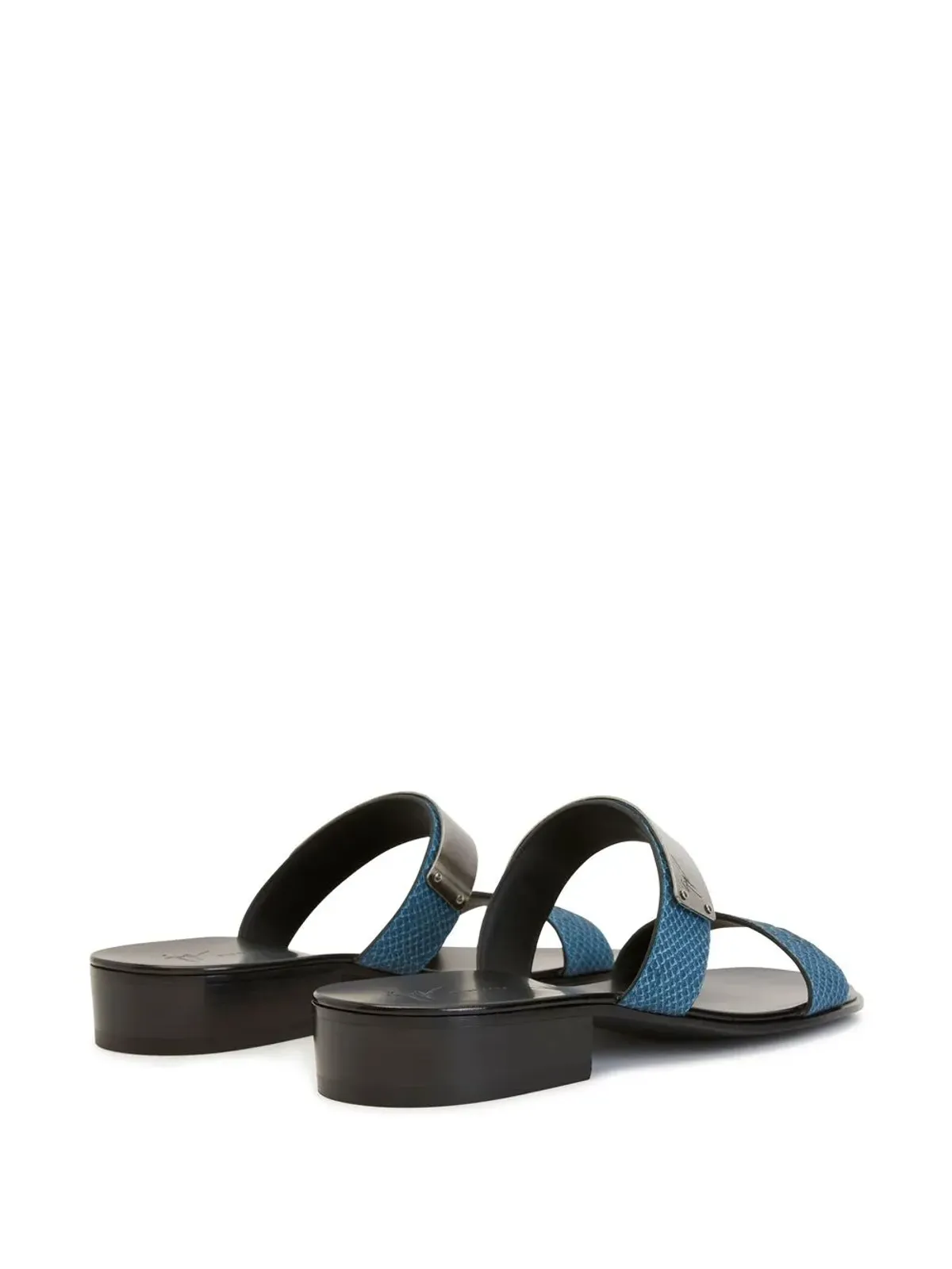 Giuseppe Zanotti イグナツィオ ダブルストラップ サンダル - ブルー - 画像3