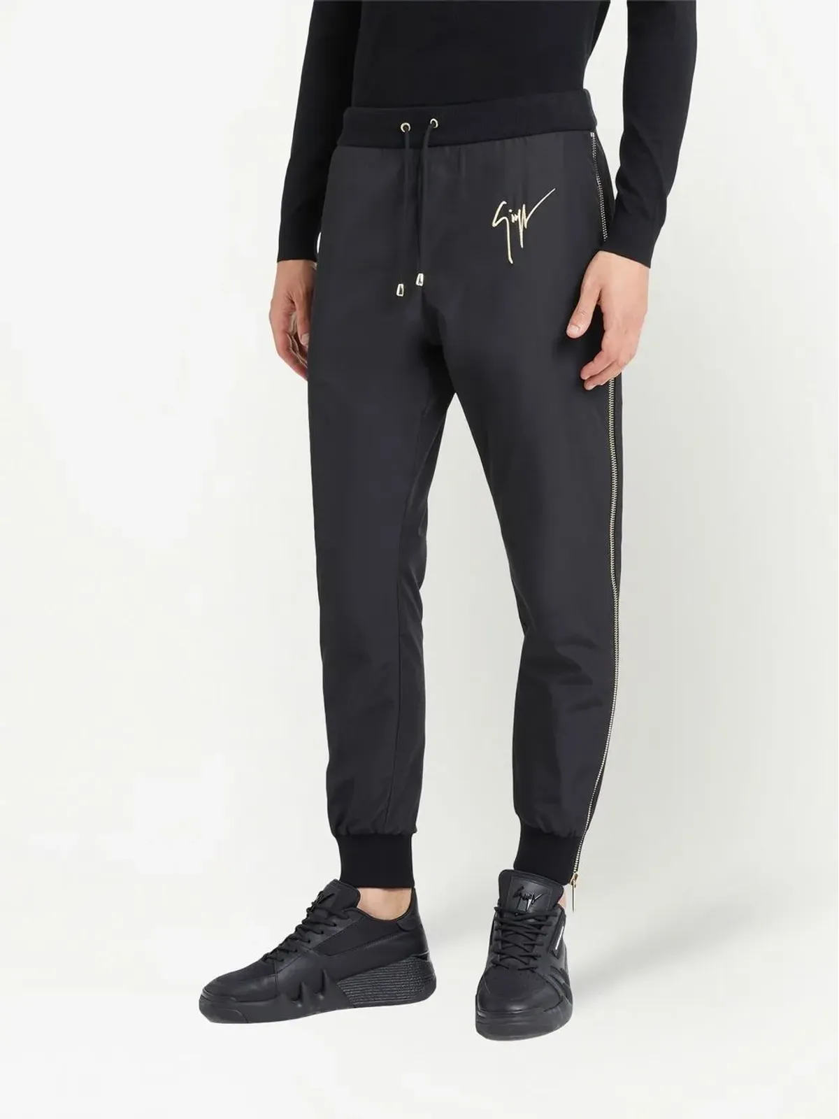 Giuseppe Zanotti ロゴプリント トラックパンツ - ブラック - 画像3