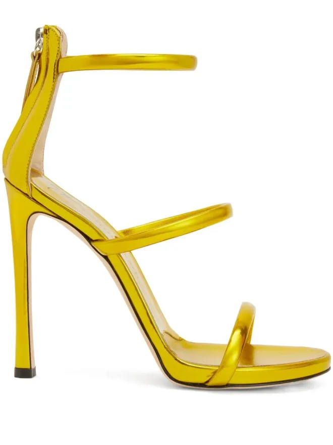 Giuseppe Zanotti Giuseppe Zanotti メタリックエフェクト ハイヒール・サンダル - イエローの商品画像
