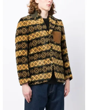 Junya Watanabe MAN 幾何学模様のショールラペルジャケット - サムネイル3
