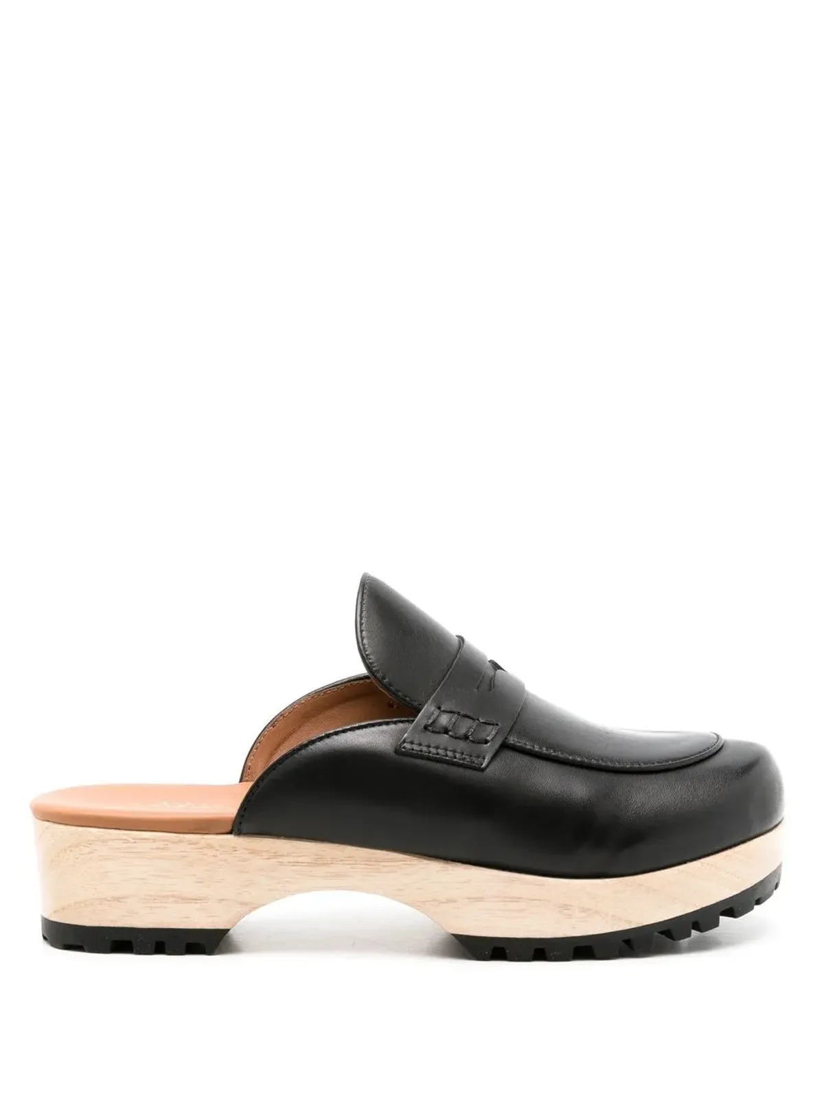 Sarah Chofakian Sarah leather clogs - Black - 画像1