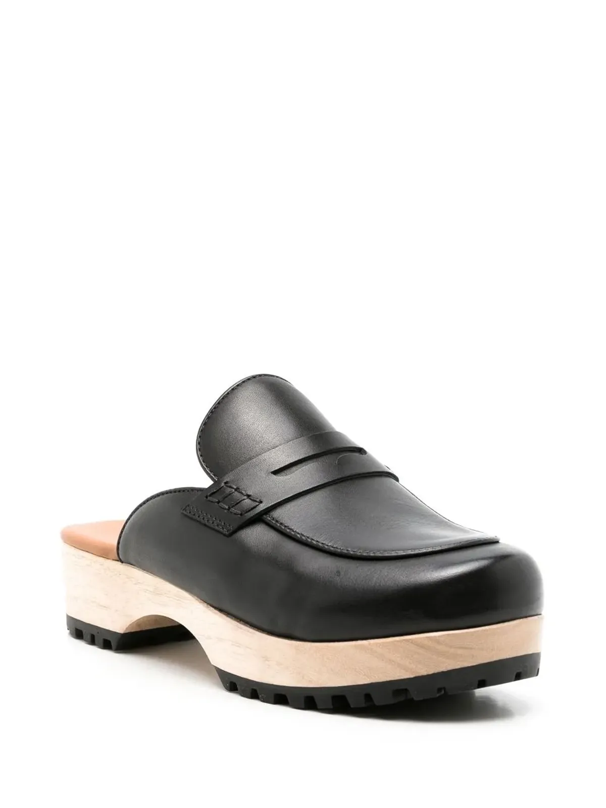 Sarah Chofakian Sarah leather clogs - Black - 画像2