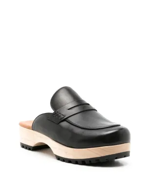 Sarah Chofakian Sarah leather clogs - Black - サムネイル2