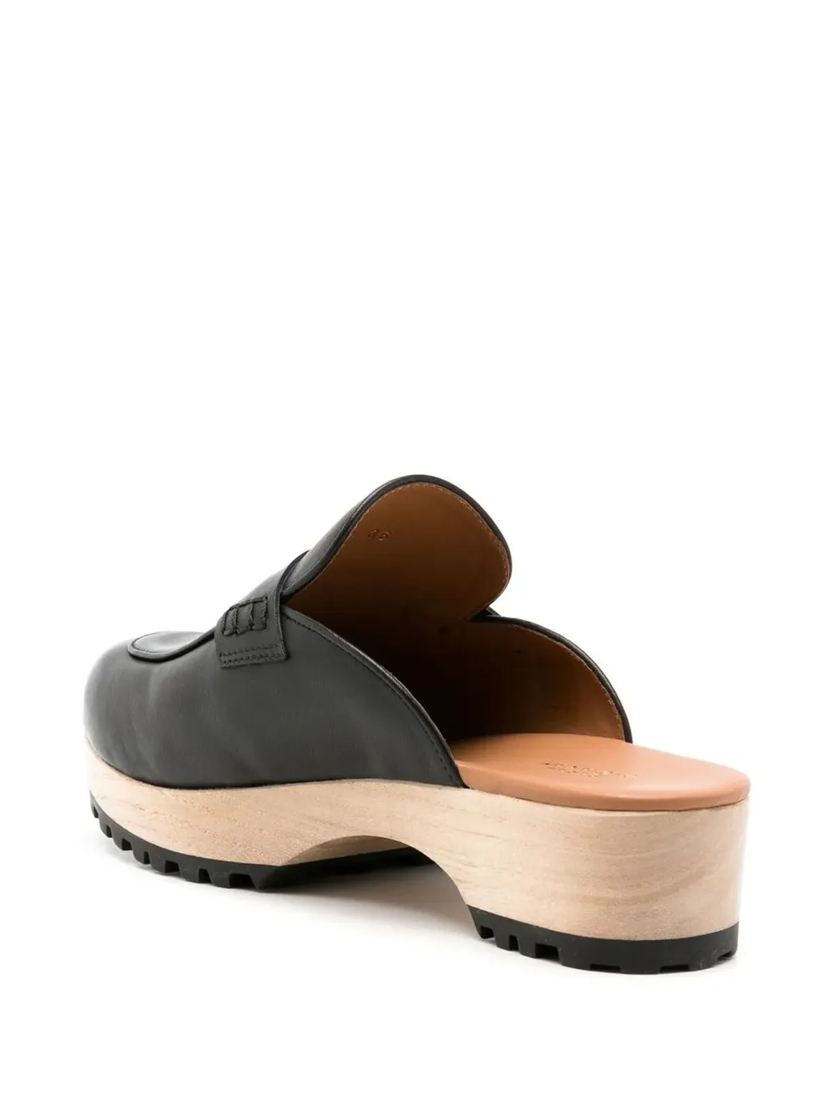 Sarah Chofakian Sarah leather clogs - Black - 画像3