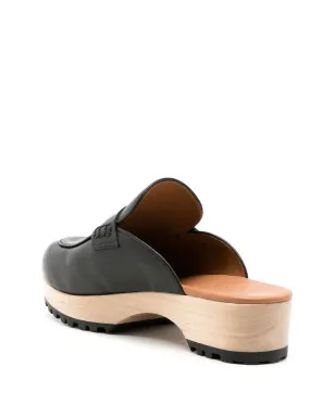 Sarah Chofakian Sarah leather clogs - Black - サムネイル3