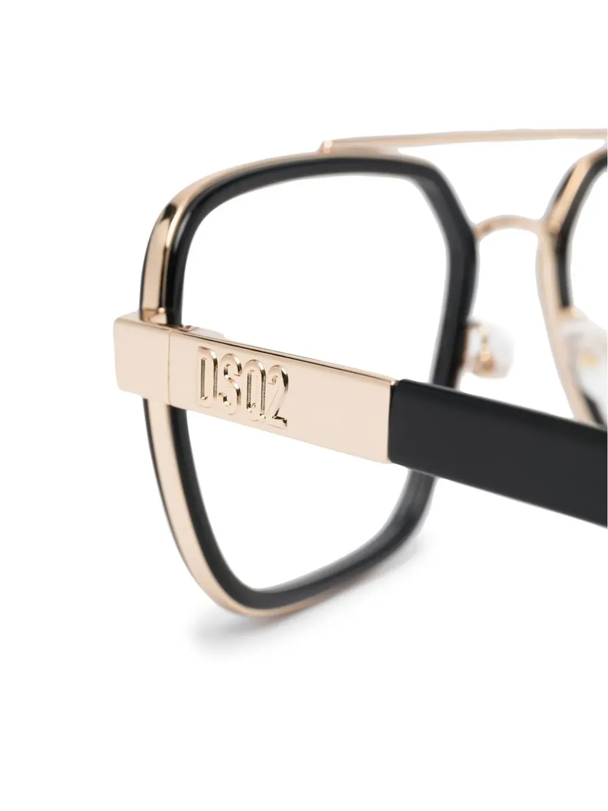 DSQUARED2 EYEWEAR ロゴエンボス メガネ ブラック - 画像3