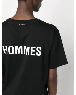 LES HOMMES ロゴプリント半袖Tシャツ - ブラック - サムネイル5