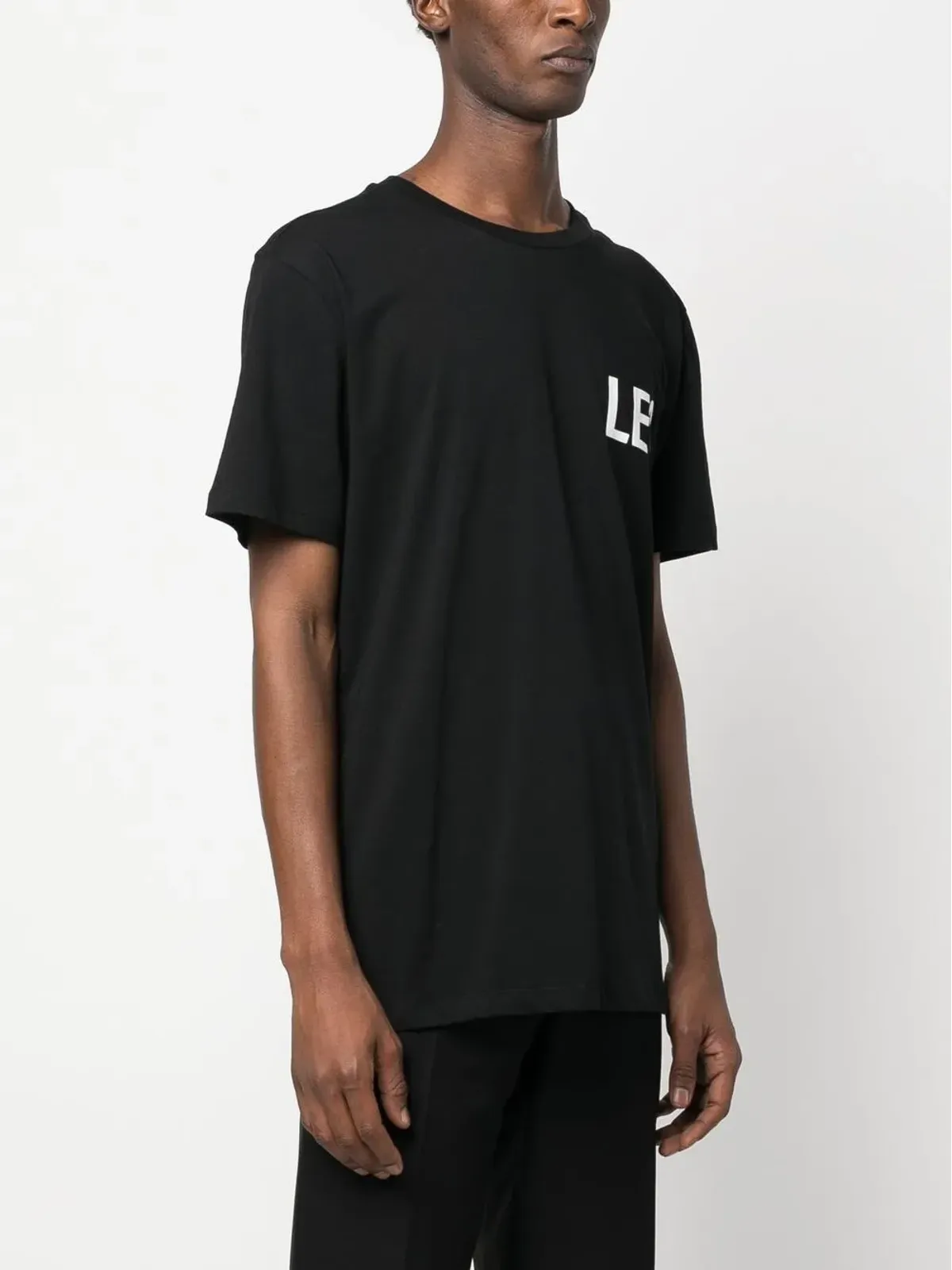 LES HOMMES ロゴプリント半袖Tシャツ - ブラック - 画像4