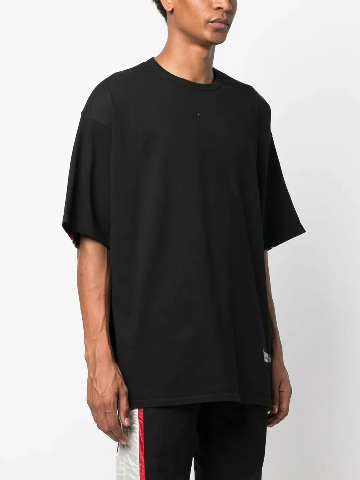 INCOTEX RED X FACETASM ストライプディテール 半袖 Tシャツ - ブラック - 画像3